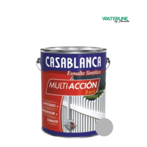 Casablanca Esmalte Sintetico Mult 3 en 1 Brillante Aluminio x 0.50 Litros