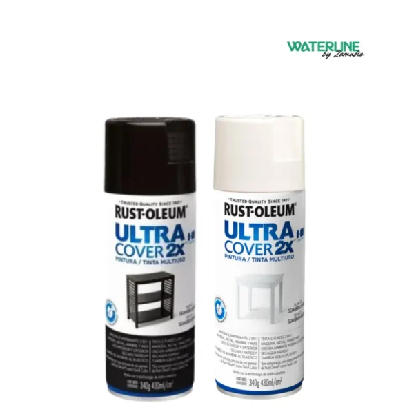 Rust Oleum Aerosol Semi Brillante Blanco/Negro