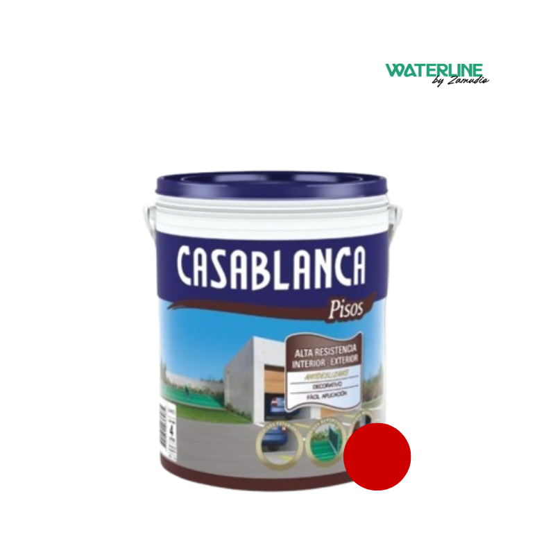 Casablanca Pisos Exterior/Interior Rojo x 1 Litro