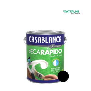 Casablanca Esmalte al Agua Brillante Negro x 4 Litros