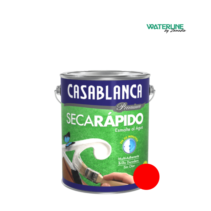 Casablanca Esmalte al Agua Brillante Rojo x 4 Litros