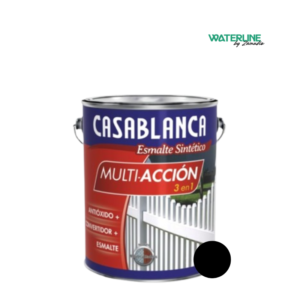 Casablanca Esmalte Sintetico Mult 3 en 1 Negro Satinado x 0.50 Litros