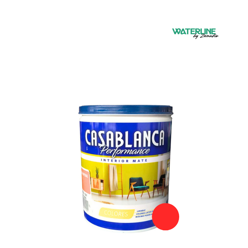 Casablanca Performance Latex Interior Rojo x 1 L.